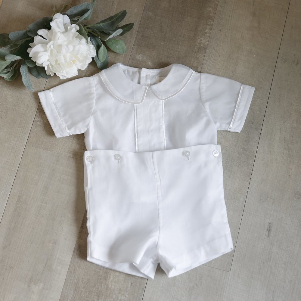 RARE Strasburg Boys Heirloom White Bobby Suit Ring Bearer Special Occasion NEW